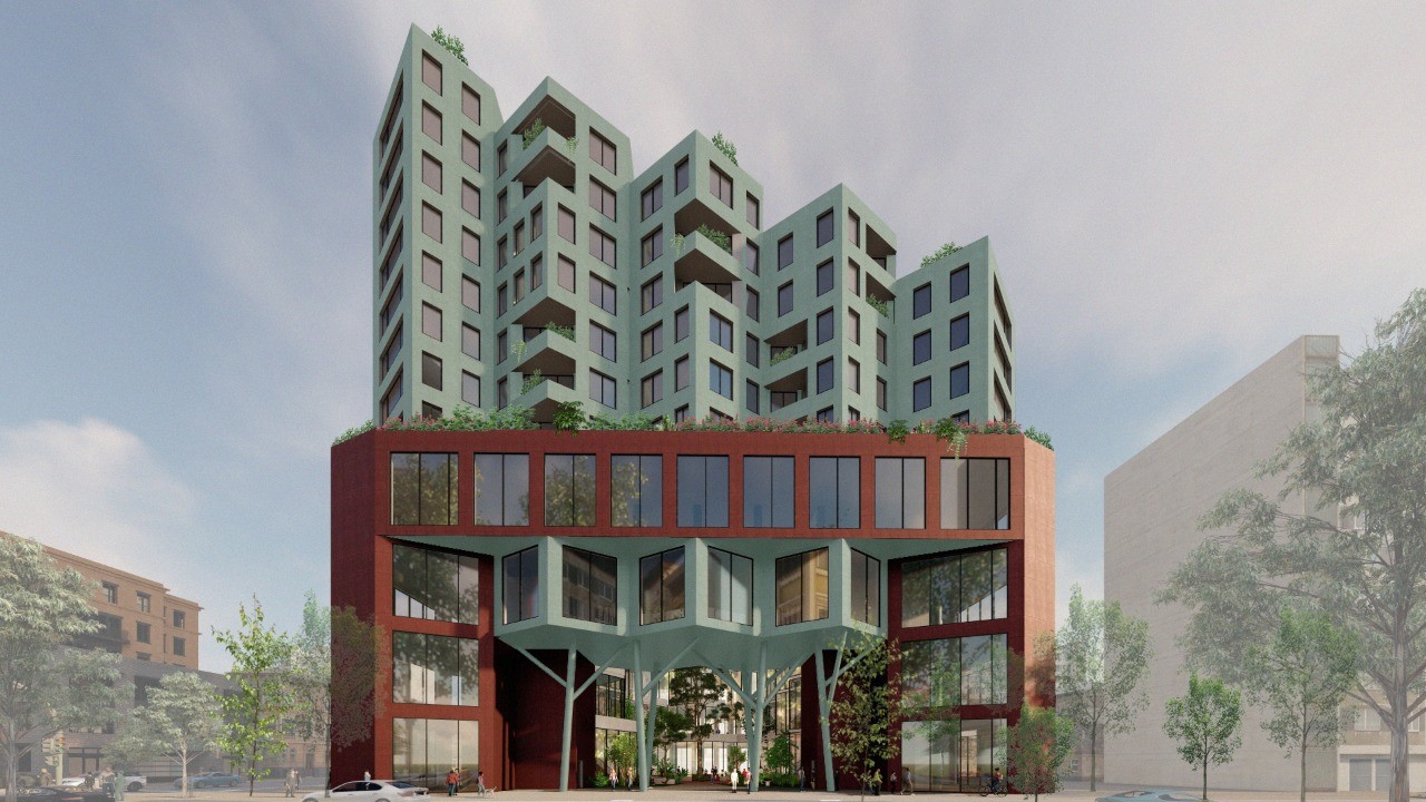 Godine banimi, sherbimi dhe hoteleri 1-4 dhe 8-16 kate, me 4 kate nentoke ne rrugen Dritan Hoxha